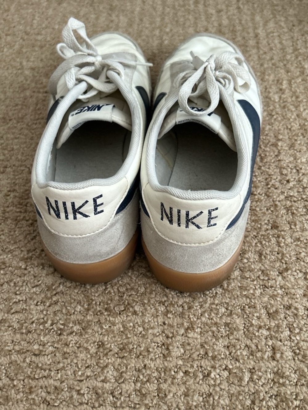 Nike Men’s White & Navy Killshot 2 Retro Court Sneakers - Picture 3 of 5